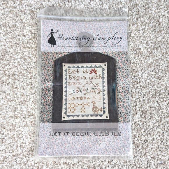 Heartstring Samplery Other - Heartstring Samplery Let It Begin With Me Cross Stitch Pattern opened